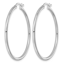 Load image into Gallery viewer, 2.25” Large Thin Silver Hoops - Sterling Silver