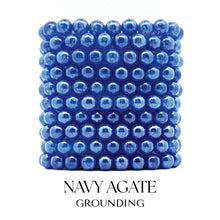 Load image into Gallery viewer, "Grounding" Navy Agate Stacker - TJazelle