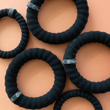 Load image into Gallery viewer, Jet Black Large Nylon Hair Ties