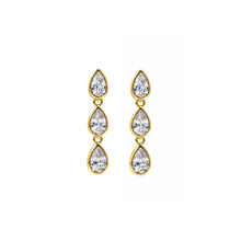 Load image into Gallery viewer, Clear Triple Teardrop Leverback - Chloe &amp; Lois