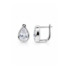 Load image into Gallery viewer, CZ Teardrop Huggie Studs - Chloe &amp; Lois