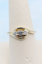 Load image into Gallery viewer, Three Stone "Past Present Future" Lab Diamond Ring - .30 Carats - 14K Yellow Gold