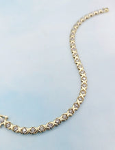 Load image into Gallery viewer, .93 Carat X Diamond Tennis Bracelet - 14K Yellow Gold