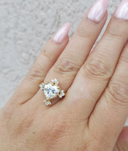 Load image into Gallery viewer, 2.5 Carat Heart Moissanite Diamond Ring - 14K Yellow Gold - Marie's Custom Design