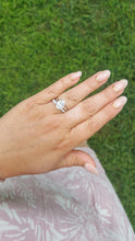 Load image into Gallery viewer, Lab Created 3 Carat Oval Diamond Engagement Ring - 14K White Gold