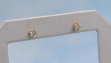 Load image into Gallery viewer, 0.32 Carat Round Diamond Stud Earrings - 14K Yellow Gold