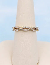 Load image into Gallery viewer, Infinity Style Diamond Band - 14K Yellow Gold