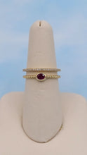 Load image into Gallery viewer, Ruby and Diamond Double Ring - 14K Yellow Gold