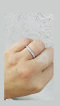 Load image into Gallery viewer, .22 Carat Diamond Circle Milgrain Band - 14K White Gold