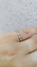Load image into Gallery viewer, Marquise &amp; Round Shapes Diamond Band - .28 Carats - 14K White Gold