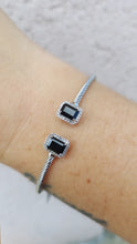 Load image into Gallery viewer, Glitz Cuff Bangle Black Spinel - Samuel B