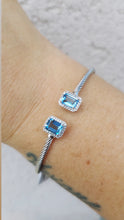 Load image into Gallery viewer, Glitz Cuff Bangle London Blue Topaz - Samuel B