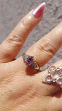 Load image into Gallery viewer, Oval Pink Moissanite Diamond Ring - Marie's Custom Design - 14K Yellow Gold
