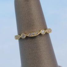 Load image into Gallery viewer, 0.30 Carat Round and Marquise Shape Diamond Band - 14K Yellow Gold