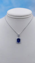 Load image into Gallery viewer, Tanzanite and Diamond Necklace - 14K White Gold