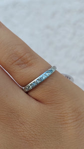 Estate Diamond Band - 18K White Gold