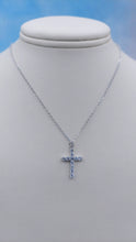 Load image into Gallery viewer, CZ Cross Necklace - Sterling Silver