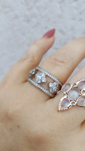 Load image into Gallery viewer, Triple Flower Ring - Sterling Silver