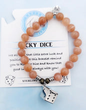 Load image into Gallery viewer, "Lucky Dice" Silver Charm Bracelet - TJazelle