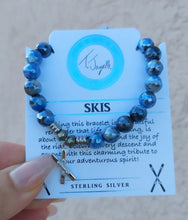 Load image into Gallery viewer, "Skis" Silver Charm Bracelet - TJazelle