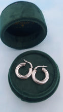 Load image into Gallery viewer, Twist White Gold Hoops - 14K White Gold