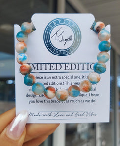 Blue Orange Jade Stacker - TJazelle