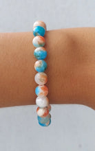 Load image into Gallery viewer, Blue Orange Jade Stacker - TJazelle