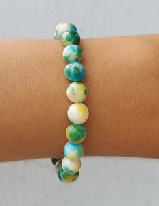 Green Yellow Jade Stacker - TJazelle