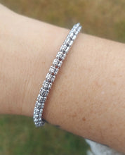 Load image into Gallery viewer, Ice Barrel Bracelet - Sterling Silver Rhodium Plated