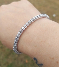 Load image into Gallery viewer, Ice Barrel Bracelet - Sterling Silver Rhodium Plated