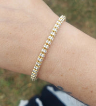 Load image into Gallery viewer, Ice Barrel Bracelet - Gold Plated Two Tone
