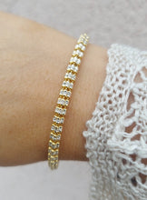 Load image into Gallery viewer, Ice Barrel Bracelet - Gold Plated Two Tone