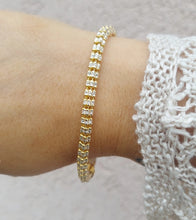 Load image into Gallery viewer, Ice Barrel Bracelet - Gold Plated Two Tone
