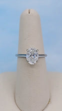Load image into Gallery viewer, 1.89 Carat Oval Lab Diamond Engagement Ring - 14K White Gold