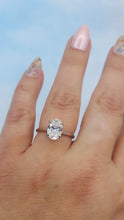 Load image into Gallery viewer, 1.89 Carat Oval Lab Diamond Engagement Ring - 14K White Gold