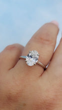 Load image into Gallery viewer, 1.89 Carat Oval Lab Diamond Engagement Ring - 14K White Gold