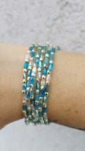 Load image into Gallery viewer, "The Marie" Light Turquoise Crystal Stretch Bracelet