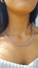 Load image into Gallery viewer, 5mm D-C Ice Barrel Chain - Rhodium Plated - Sterling Silver Rhodium Plated