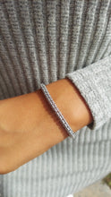 Load image into Gallery viewer, Ice Barrel Bracelet - Sterling Silver Rhodium Plated