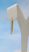 Load image into Gallery viewer, Oval Diamond Hoop Earrings - 18K Yellow Gold