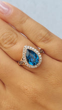 Load image into Gallery viewer, Deep Sea Blue Topaz™ LeVian Ring