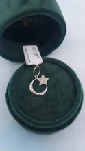 Load image into Gallery viewer, Moon and Star Diamond Charm - 14K White Gold