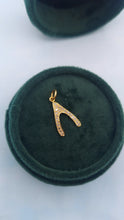 Load image into Gallery viewer, Diamond Wishbone Charm - 14K Yellow Gold