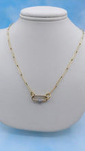 Load image into Gallery viewer, Carabiner Clasp and Paperclip Chain - 14K Yellow Gold