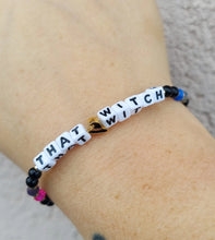Load image into Gallery viewer, "That Witch" with Witch Hat Charm - Little Words Project Bracelet