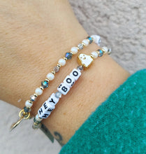 Load image into Gallery viewer, "Hey Boo" with Ghost Charm - Little Words Project Bracelet