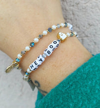 Load image into Gallery viewer, "Hey Boo" with Ghost Charm - Little Words Project Bracelet