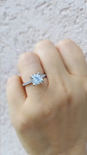 Load image into Gallery viewer, 2.52 Carat Cushion Cut Lab Diamond Engagement Ring - 14K White Gold
