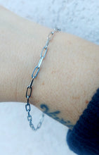 Load image into Gallery viewer, Paperclip Link Bracelet - Sterling Silver