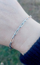Load image into Gallery viewer, Paperclip Link Bracelet - Sterling Silver